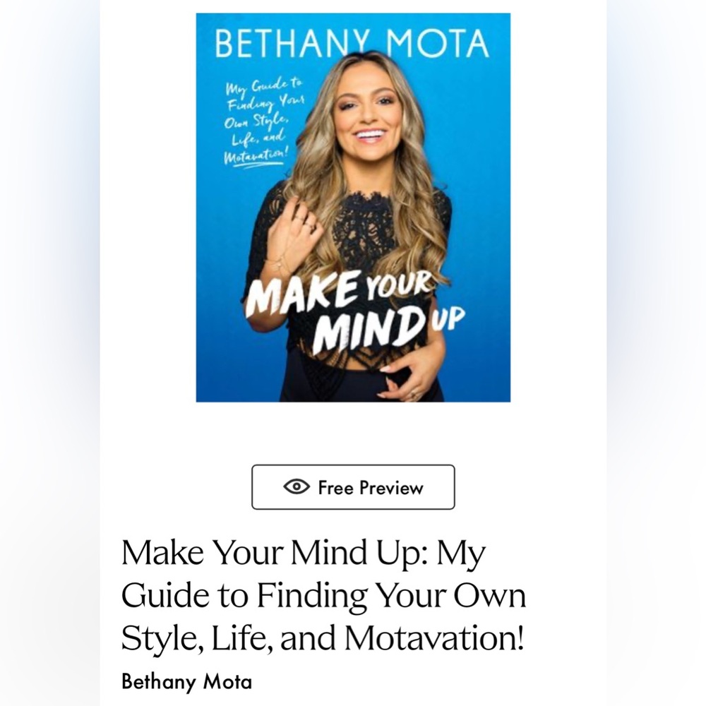 Bethany Mota Black and Blue Coffee Table Book Accents